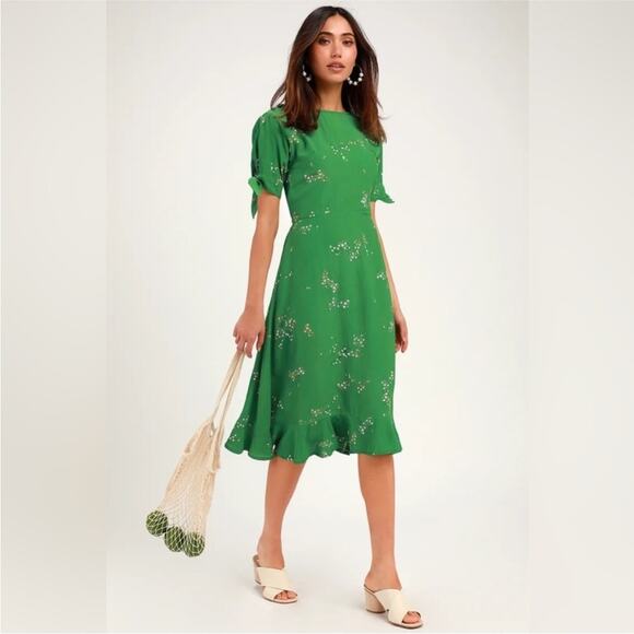 Faithfull the Brand Dresses & Skirts - Faithfull The Brand Emilia Green Floral Midi Dress